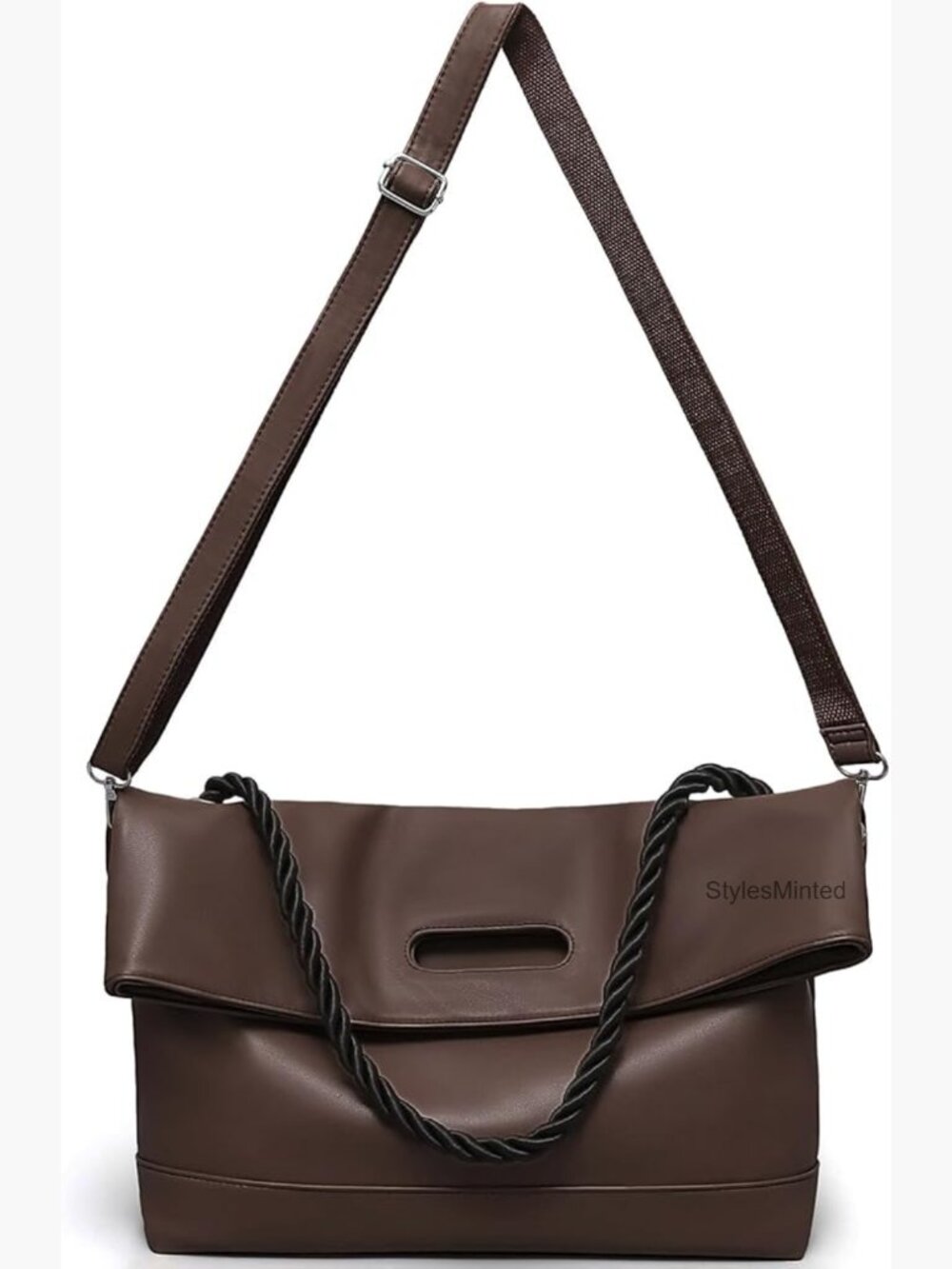 Large Convertible Tote Hobo Crossbody Vegan Leather Shoulder Work Bag